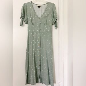 Target Universal Thread button-down a-line midi dress (mint green, small)
